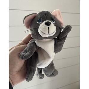 Precious Moments Cat Plush 8" Jacob 1999 Retired Bean Bag Plush Gray With Tags